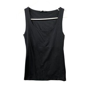 Zara Shapewear Tank Top Womens S Black Scoop Neck Shaping